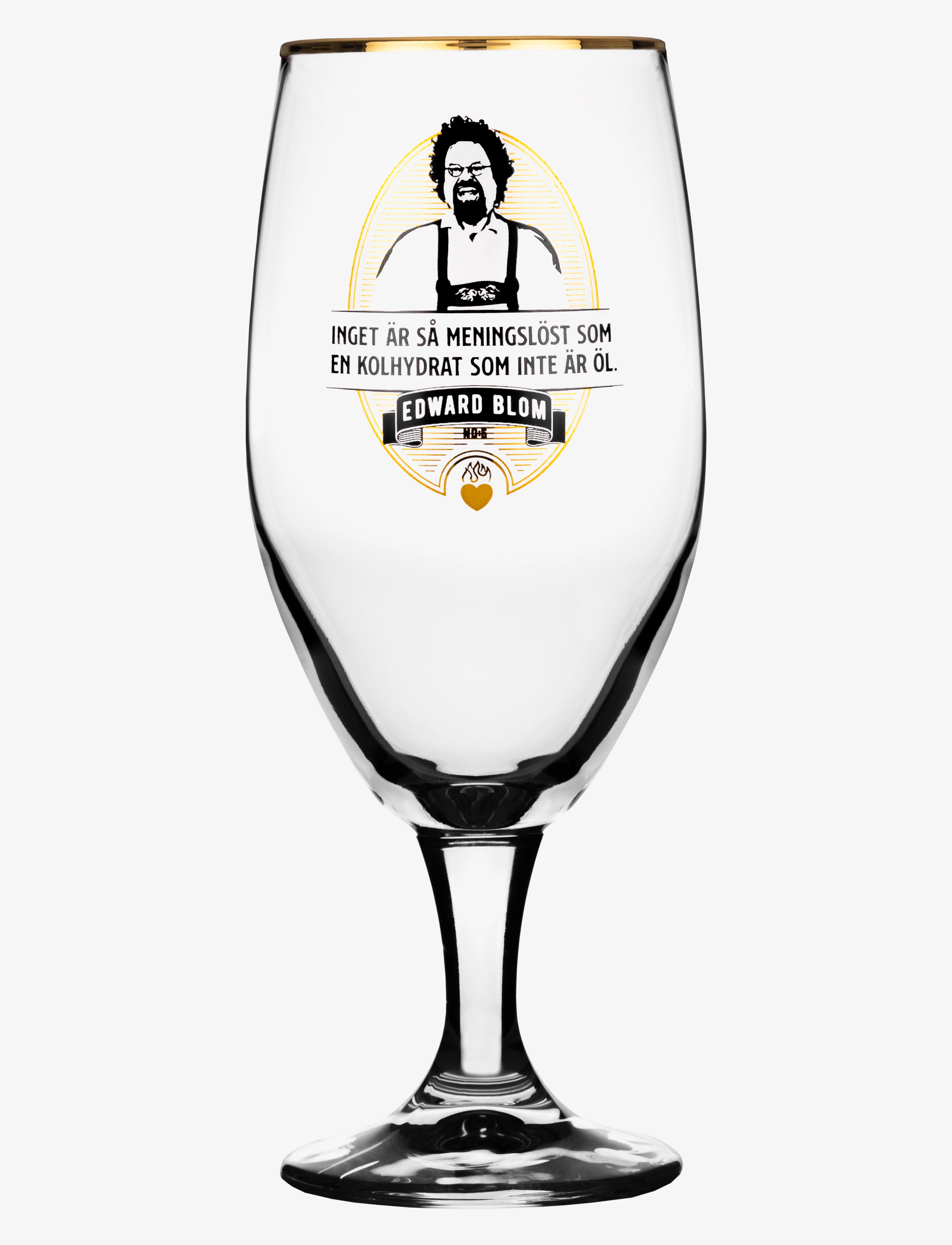 EDWARD BLOM Beer Glass No:6 "Inget Är Så" CLEAR - 40 CL - Unisex