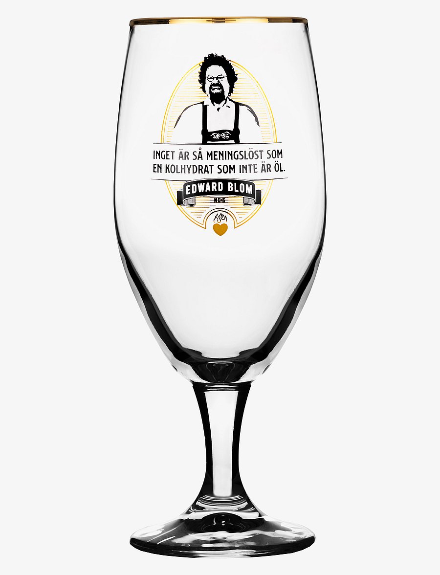 Edward Blom - Beer Glass No:6 "Inget är så" - madalaimad hinnad - clear - 0