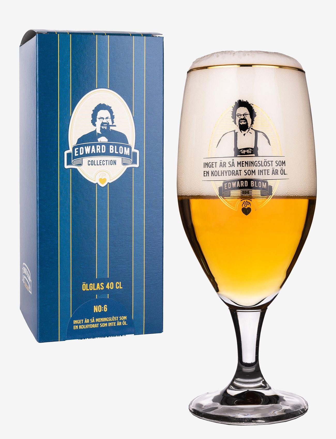 Edward Blom - Beer Glass No:6 "Inget är så" - nach preis einkaufen - clear - 2