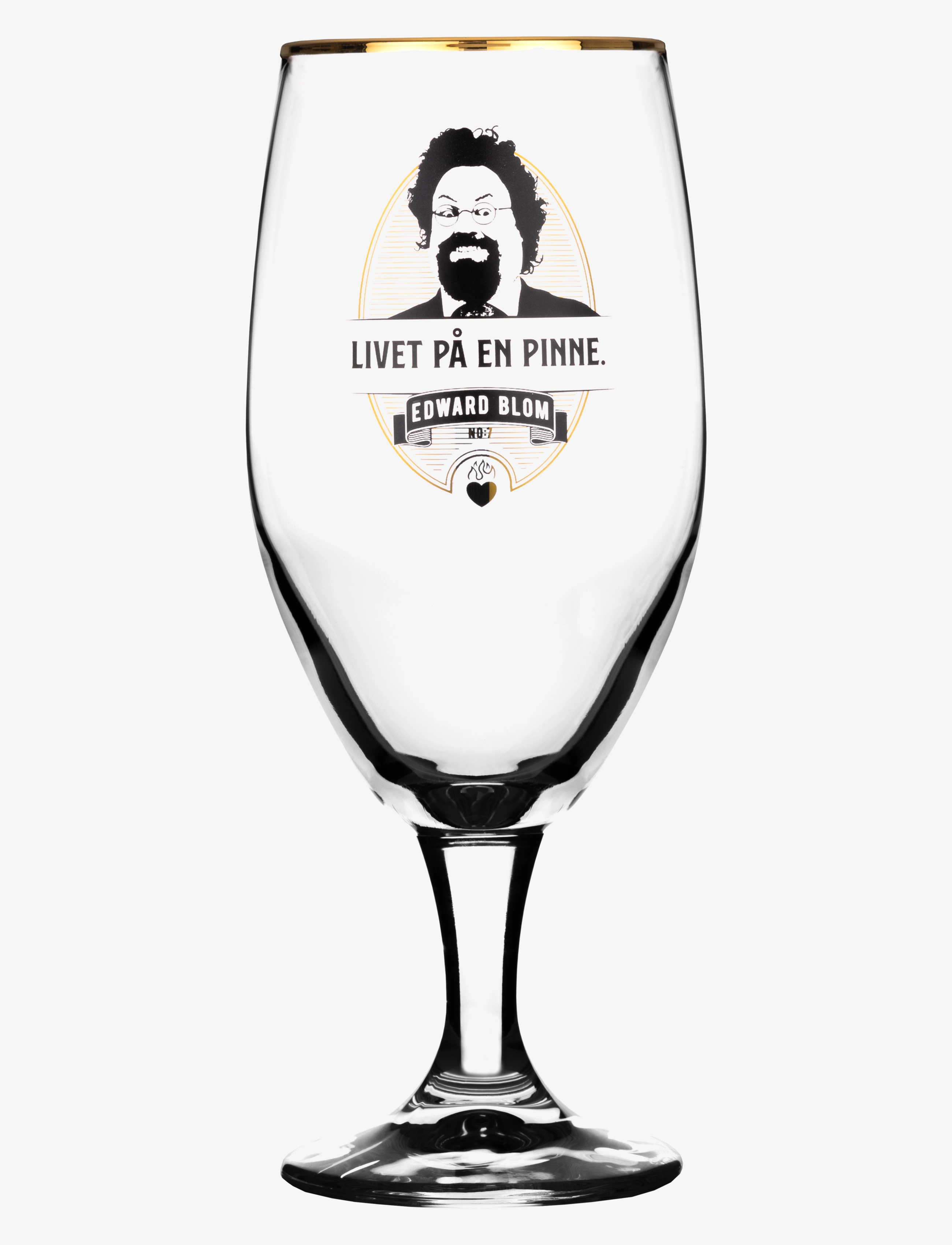 EDWARD BLOM Beer Glass No:7 "Livet På En" CLEAR - 40 CL - Unisex