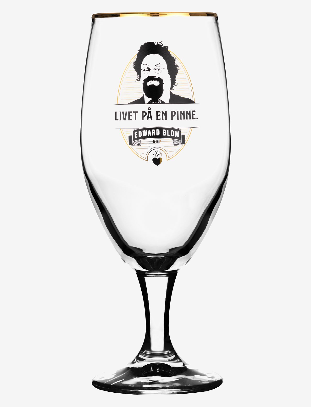 Edward Blom - Beer Glass No:7 "Livet på en" - køb efter pris - clear - 0