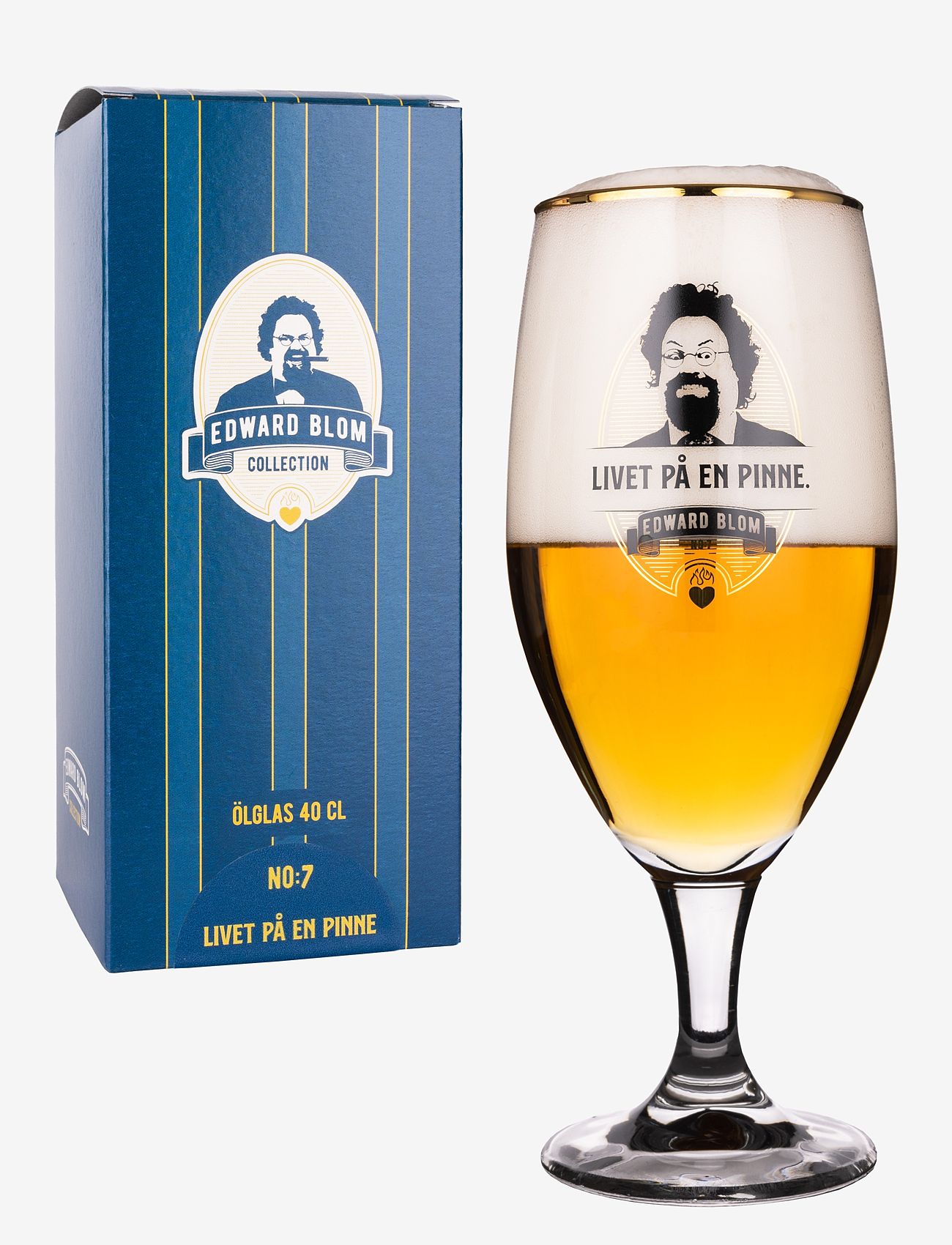 Edward Blom - Beer Glass No:7 "Livet på en" - køb efter pris - clear - 2