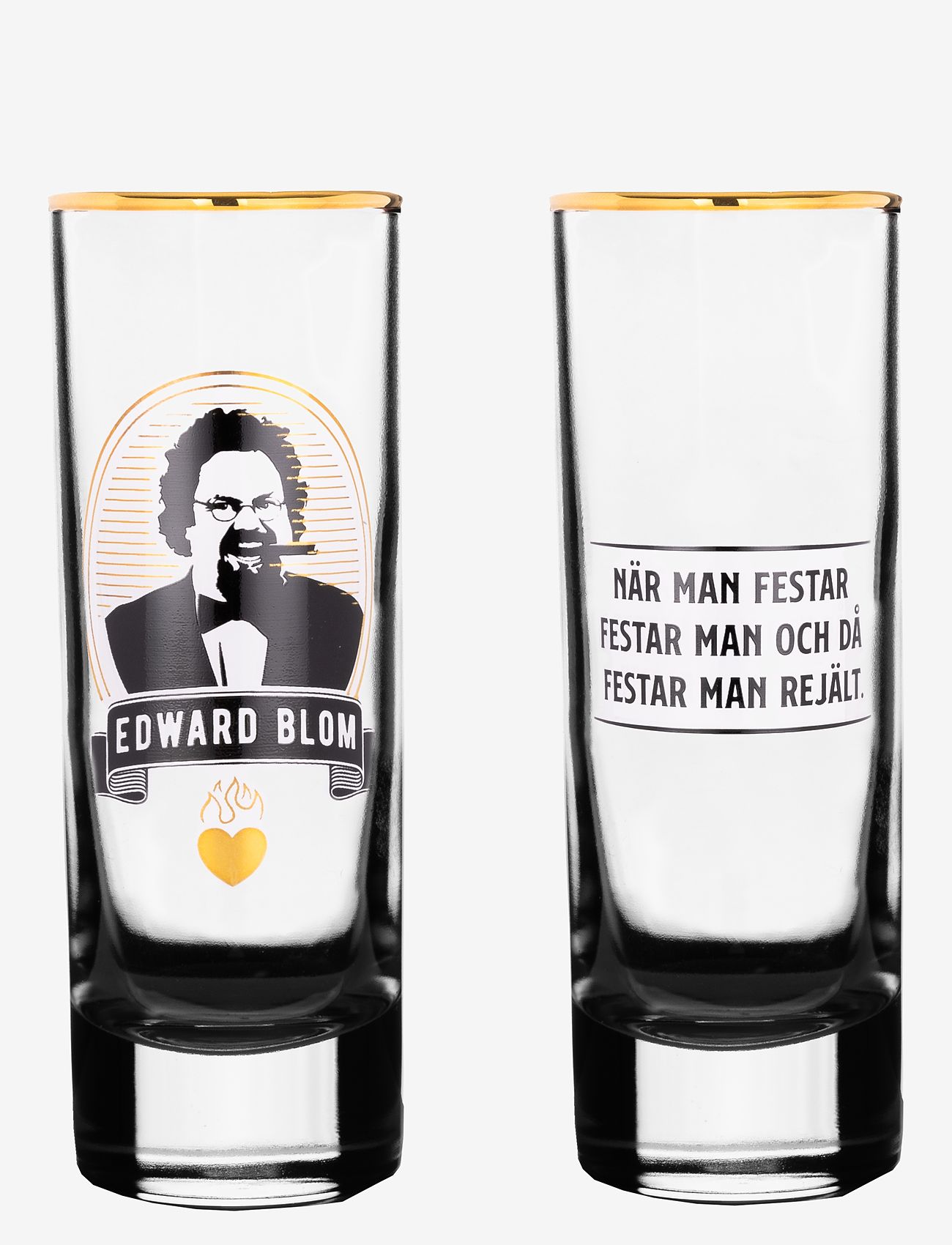 Edward Blom - Shot glass No:1 "När man festar" - schnapsgläser - clear - 2