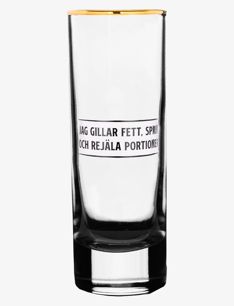 Edward Blom - Shot glass No:2 "Jag gillar fett" - schnapsgläser - clear - 1