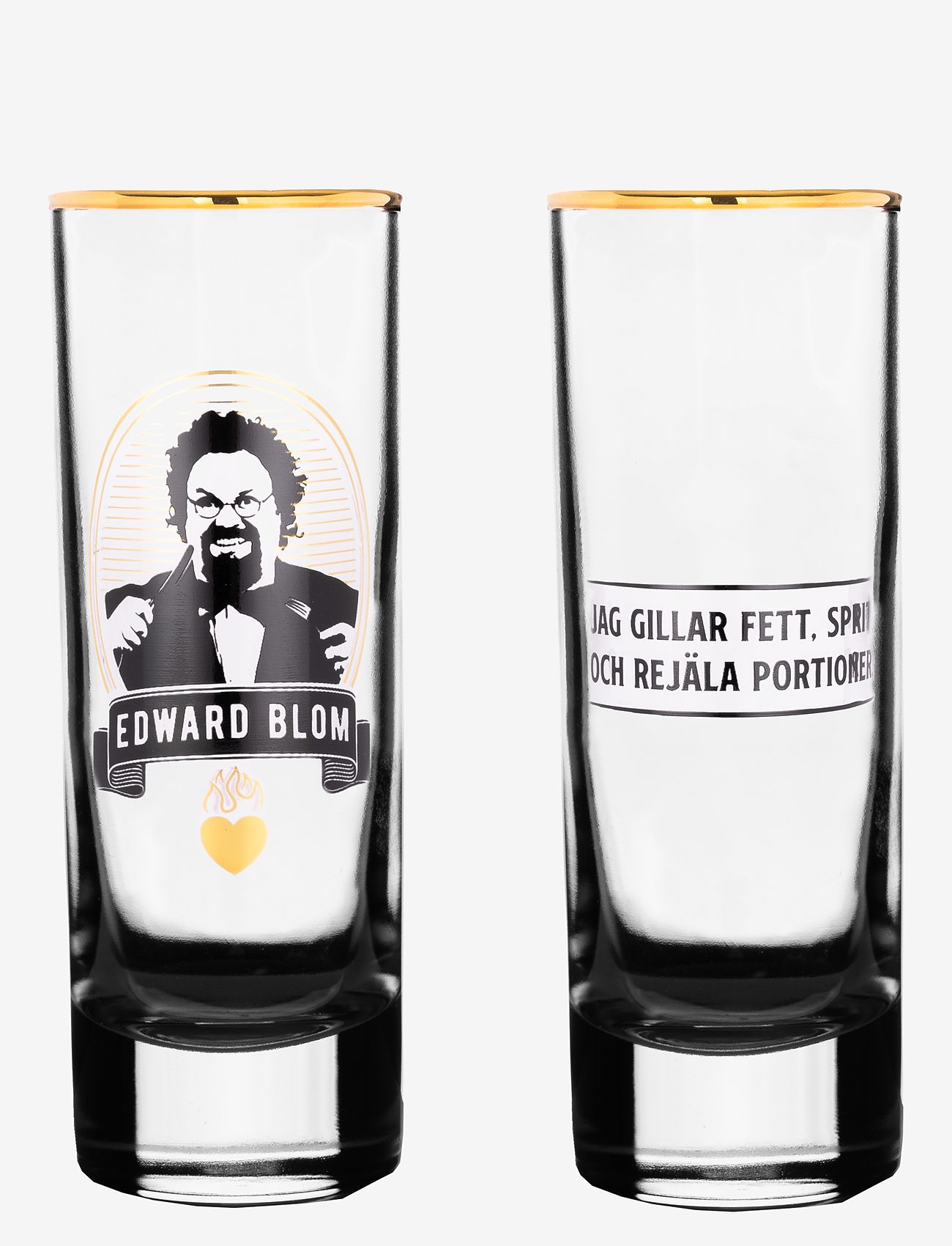 Edward Blom - Shot glass No:2 "Jag gillar fett" - schnapsgläser - clear - 2