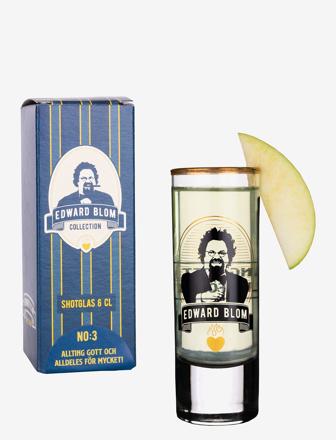 Edward Blom - Shot glass No:3 "Allting gott och" - stikliukai - clear - 4
