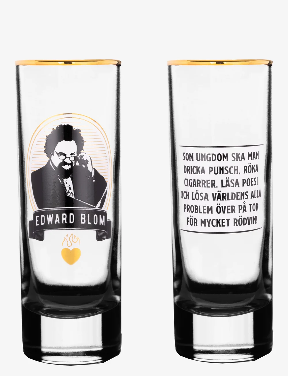 Edward Blom - Shot glass No:4 "Som ungdom ska" - shotiklaasid - clear - 2