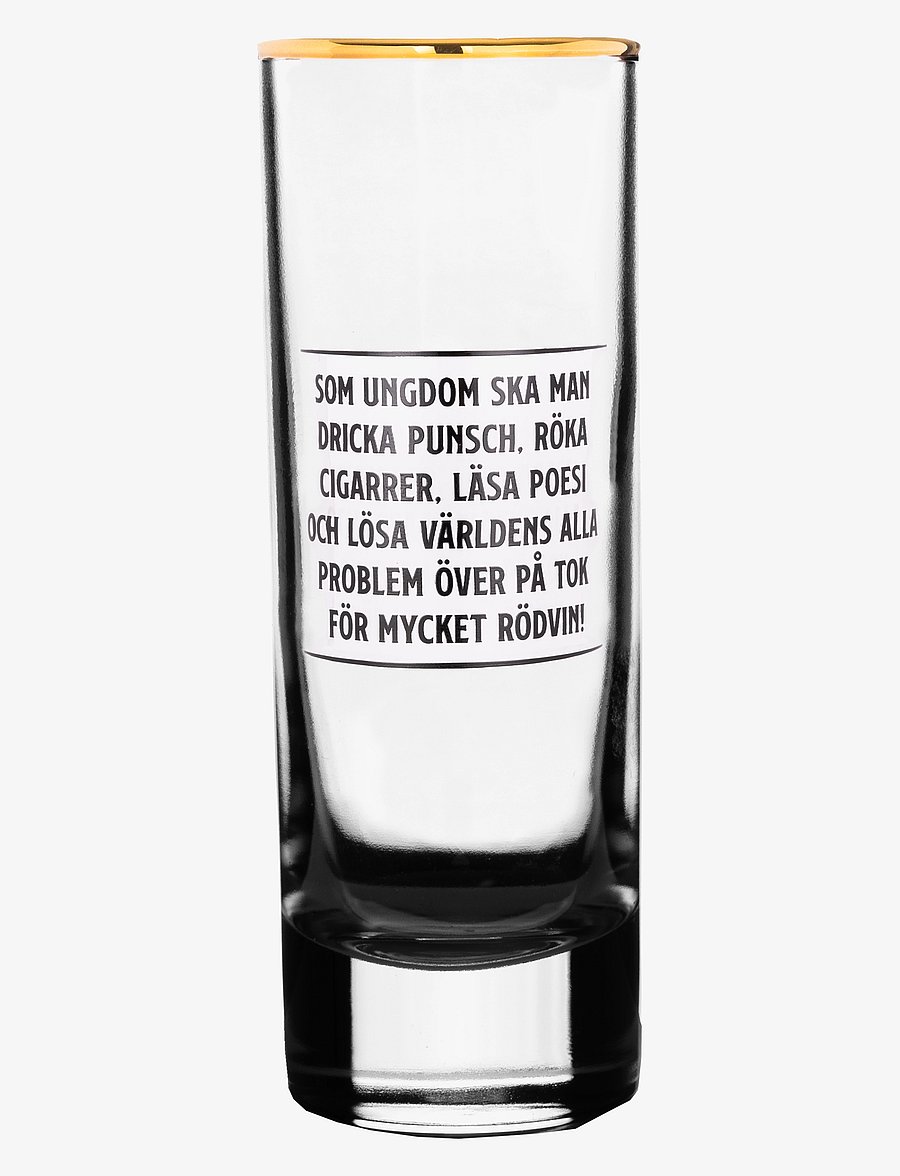 Edward Blom - Shot glass No:4 "Som ungdom ska" - schnapsgläser - clear - 1