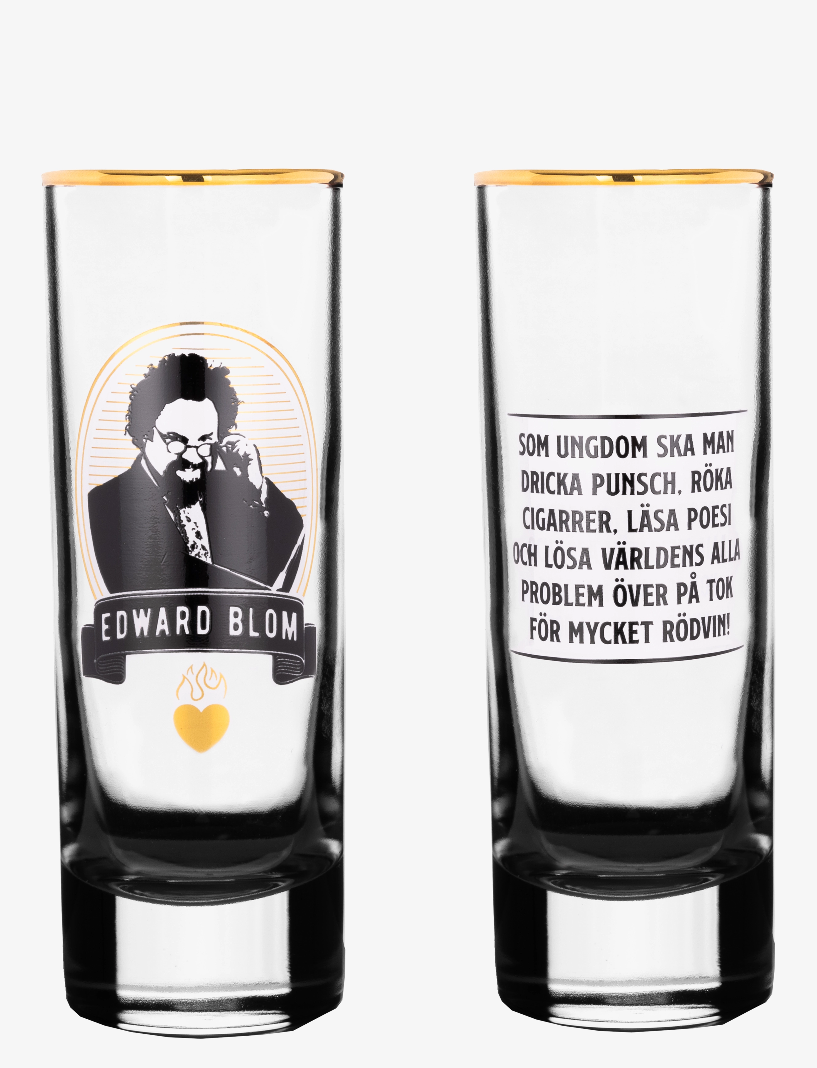Edward Blom - Shot glass No:4 "Som ungdom ska" - verres à shot - clear - 2