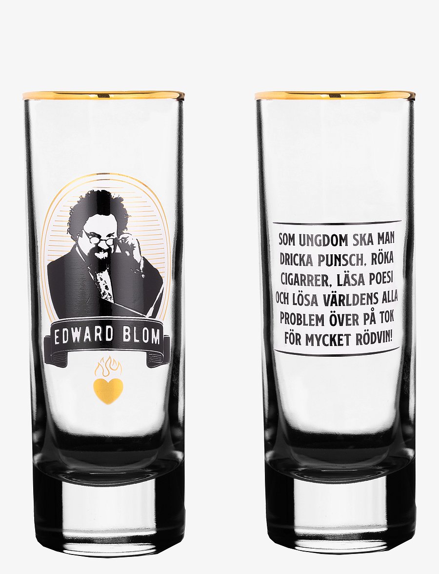 Edward Blom - Shot glass No:4 "Som ungdom ska" - schnapsgläser - clear - 2