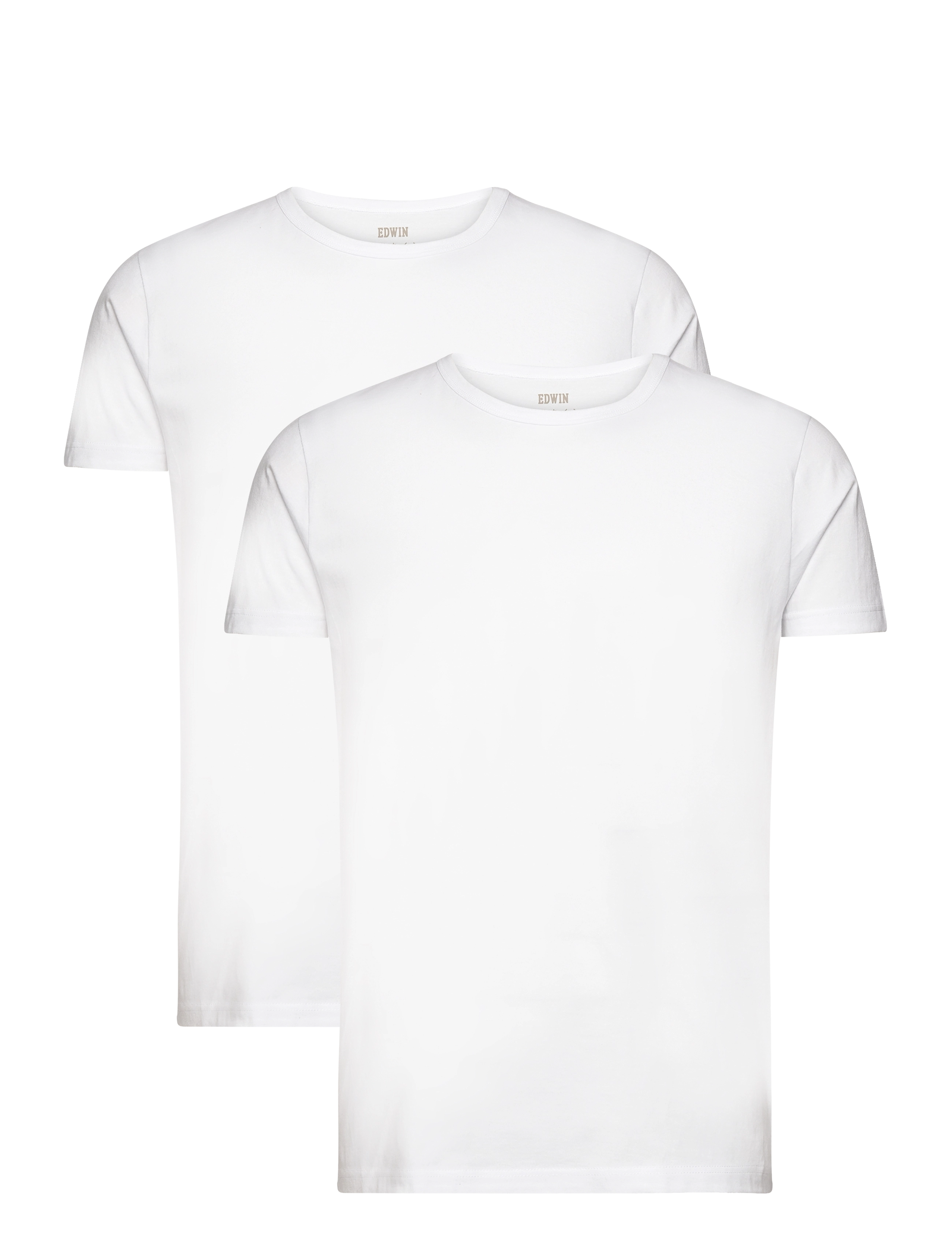Edwin Double Pack T-Shirt - Black - T-shirts - WHITE / white