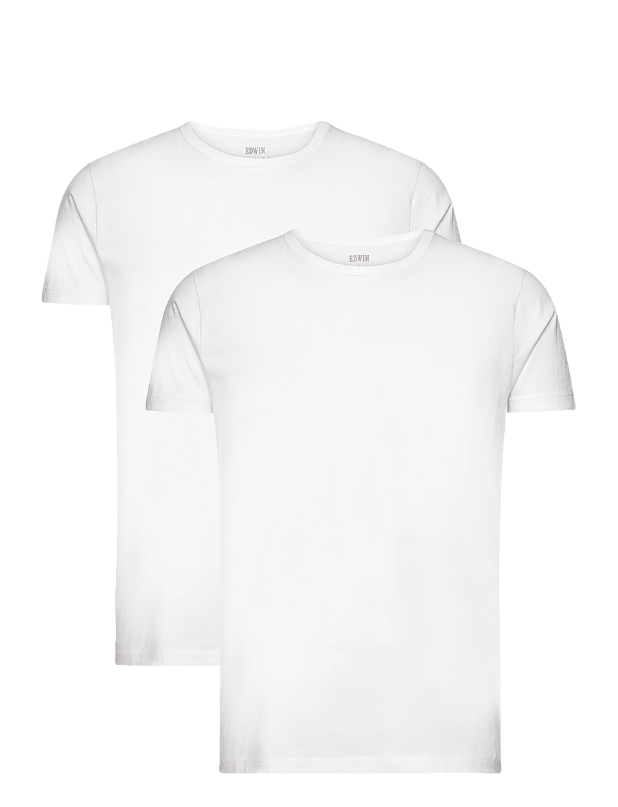 Edwin - Double Pack T-Shirt - Black - kurzärmelig - white - 0