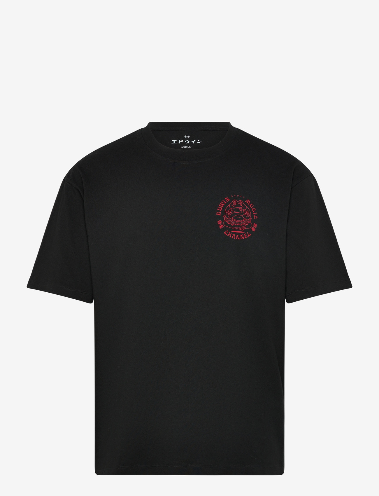 Edwin - Bolton T-Shirt - Grey Marl/White - kortærmede t-shirts - black/red - 1