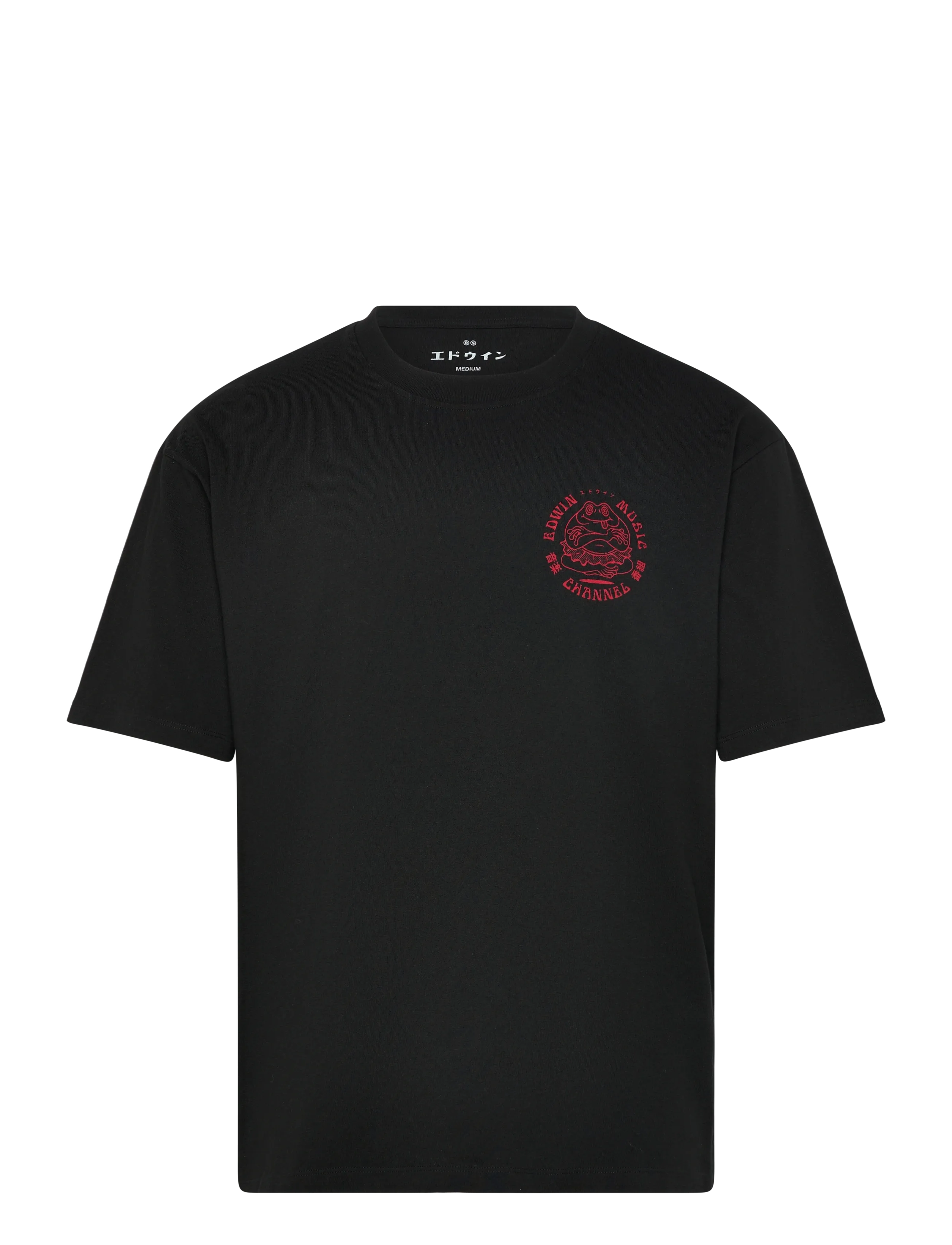 Edwin Edwin Music Channel T-Shirt - Black/Red - T-Shirts - BLACK/RED / black