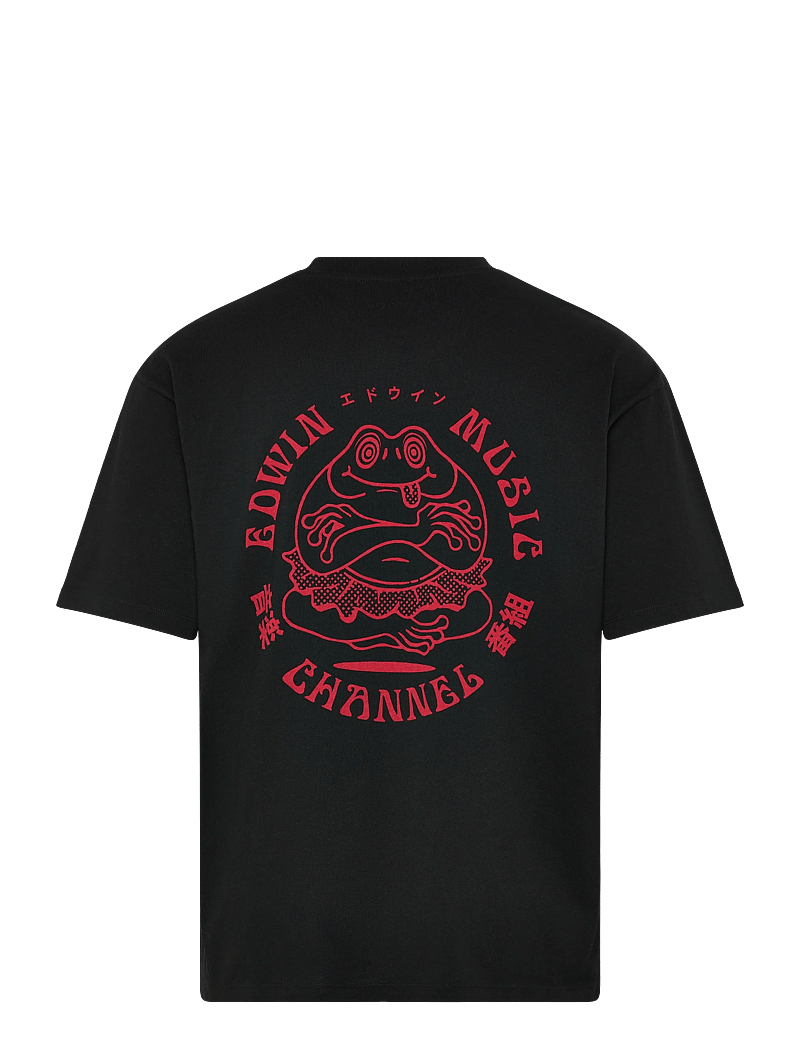 Edwin - Bolton T-Shirt - Grey Marl/White - kurzärmelig - black/red - 2