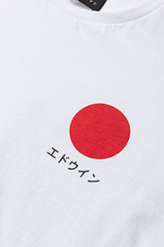Edwin - JAPANESE SUN T-SHIRT - WHITE - laveste priser - garment washed - 2