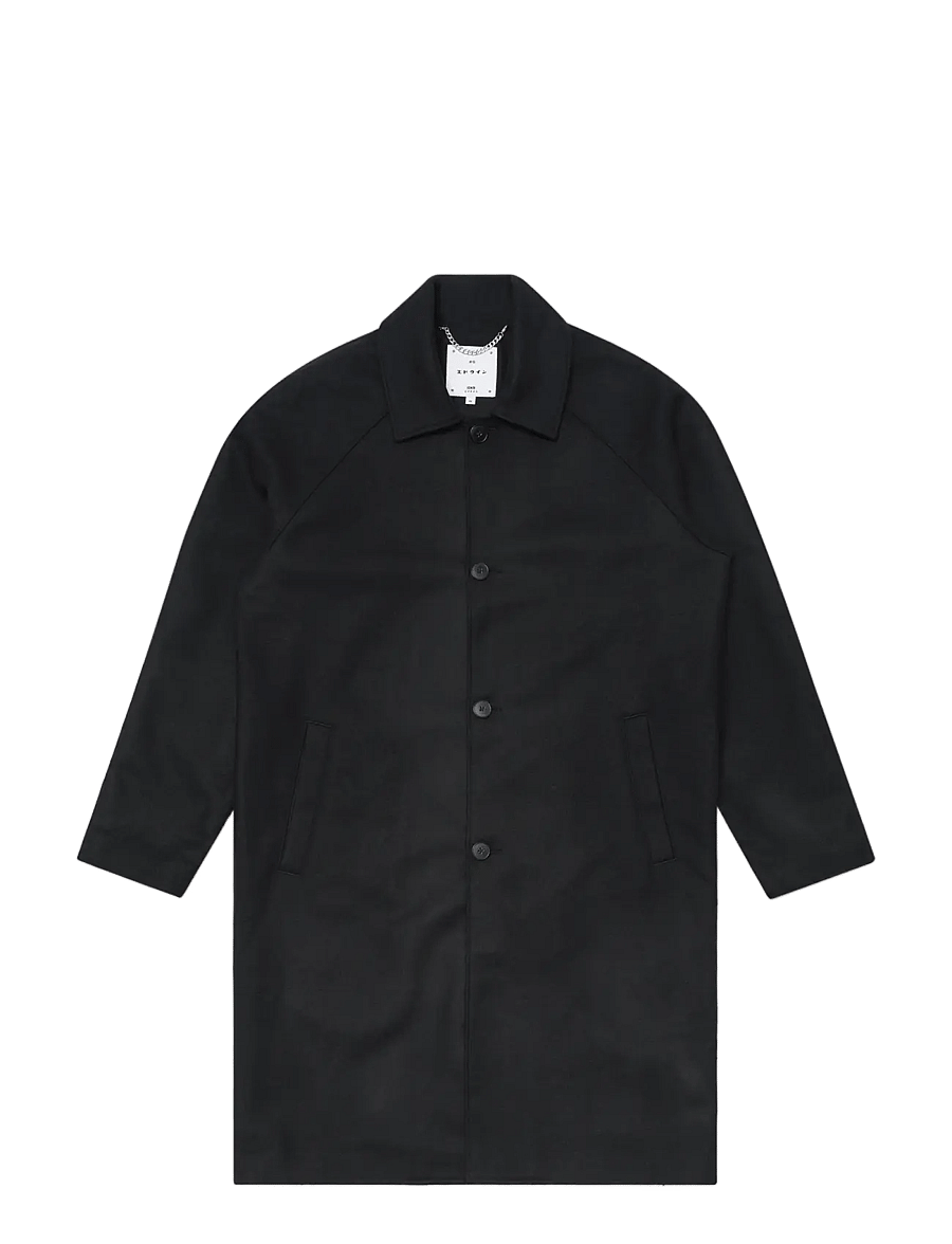 Edwin - Mac Wool Coat - Black - vinterjakker - black - 1