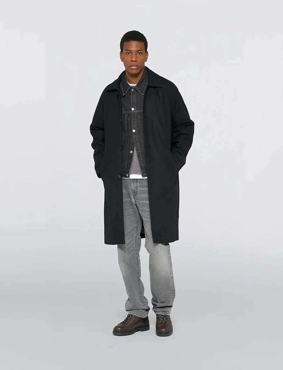 Edwin - Mac Wool Coat - Black - vinterjakker - black - 0