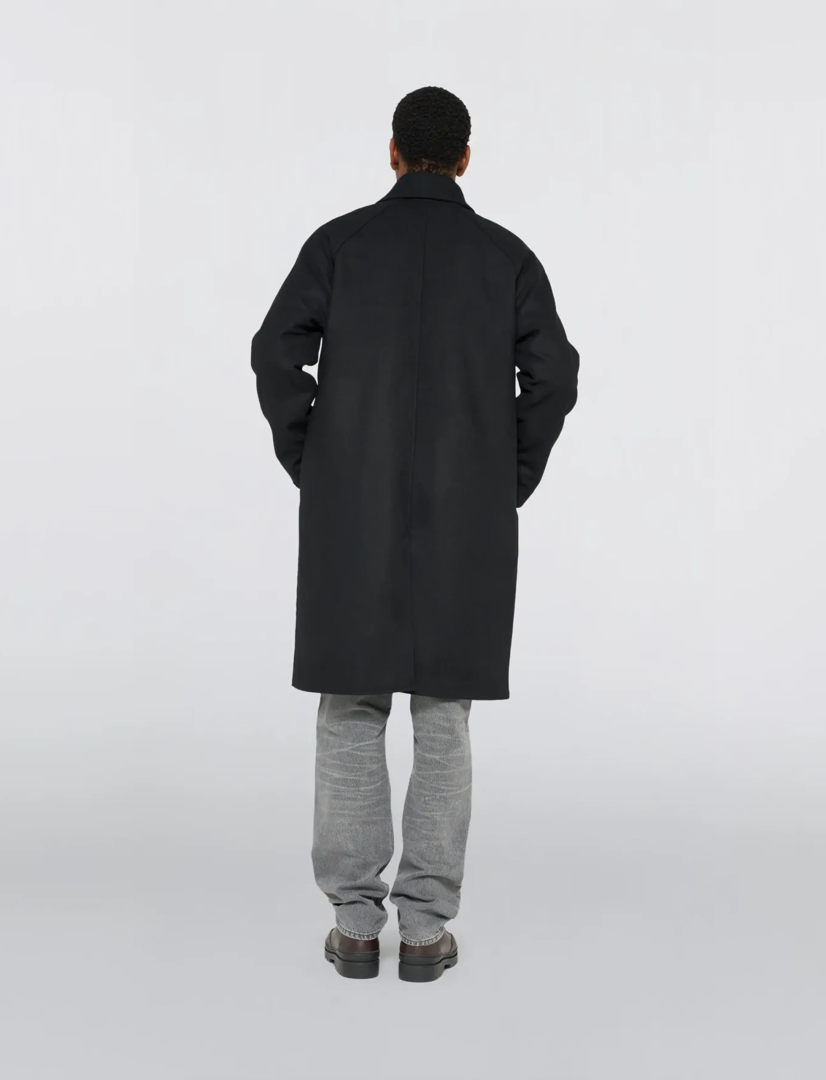 Edwin - Mac Wool Coat - Black - vinterjakker - black - 5