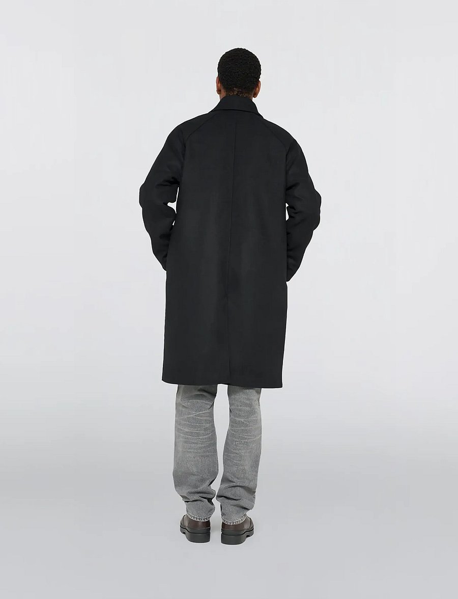 Edwin - Mac Wool Coat - Black - vinterjakker - black - 5