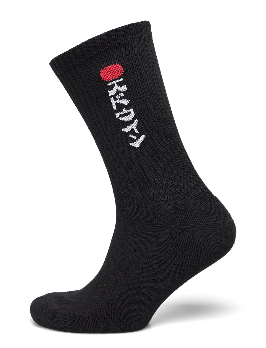 Edwin - Kamifuji Socks - White - vanliga strumpor - black - 0