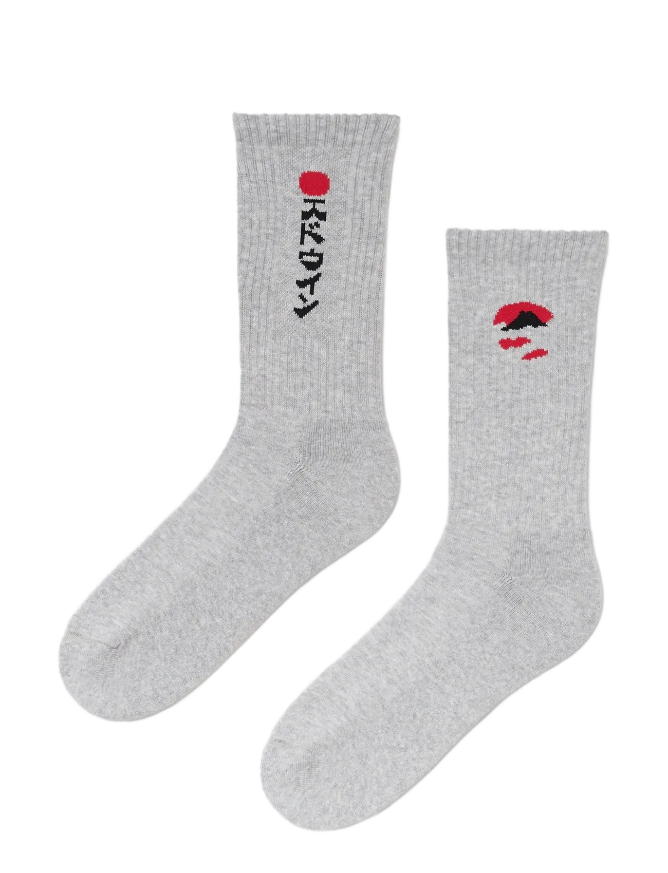 Edwin Kamifuji Socks - White, One Size, Grey, Sokker > Almindelige Sokker, Herre