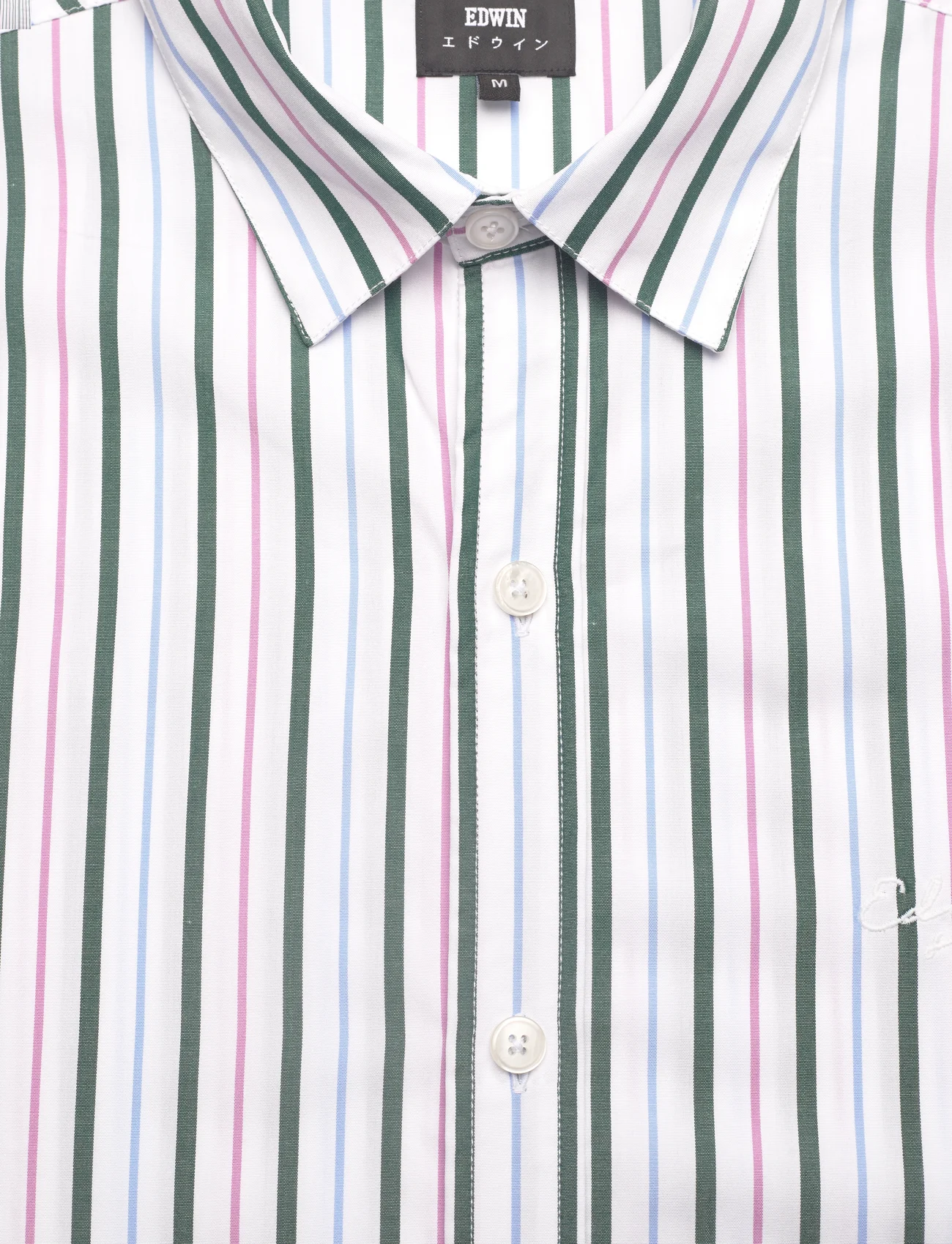 Edwin - TOLEDO SHIRT SS - WHITE / PINK / GREEN - basic shirts - white / pink / green - 2