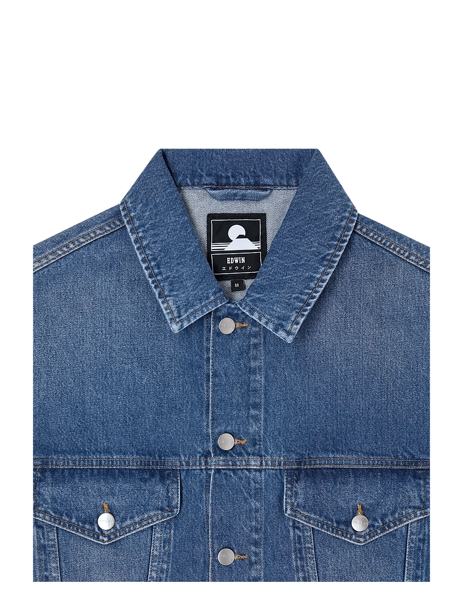 Edwin - Eu-Trucker Jacket - Blue - jeansjacken - blue - 2