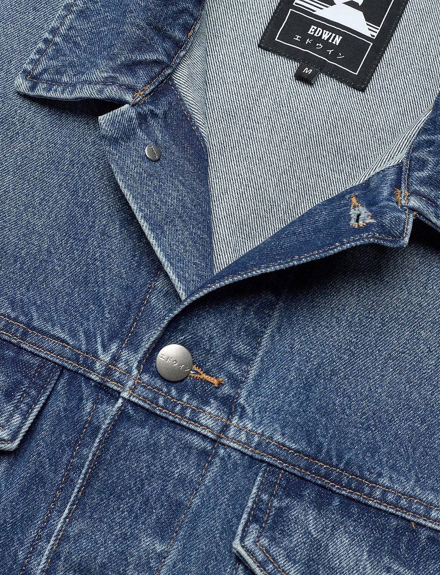 Edwin - Eu-Trucker Jacket - Blue - jeansjacken - blue - 3