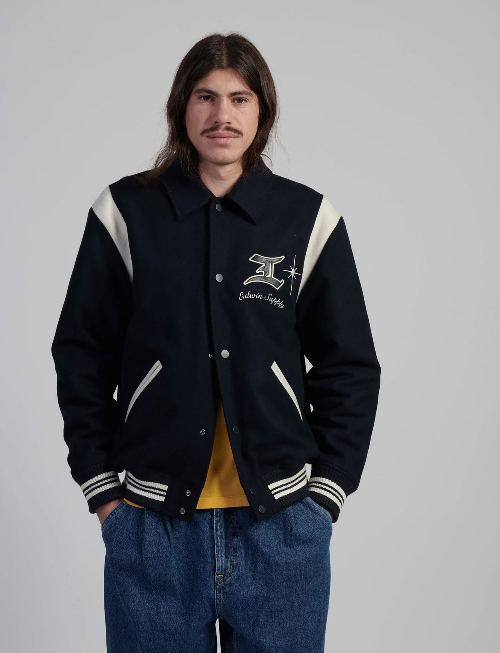 Edwin - CAMPUS JACKET-SKY CAPTAIN - collegejakker - sky captain - 4