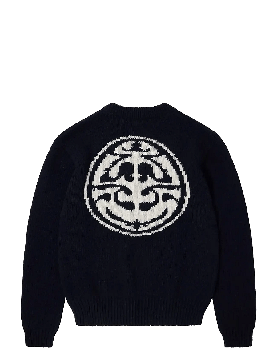 Edwin - ELLIS SWEATER - rundhals - navy/off white - 2
