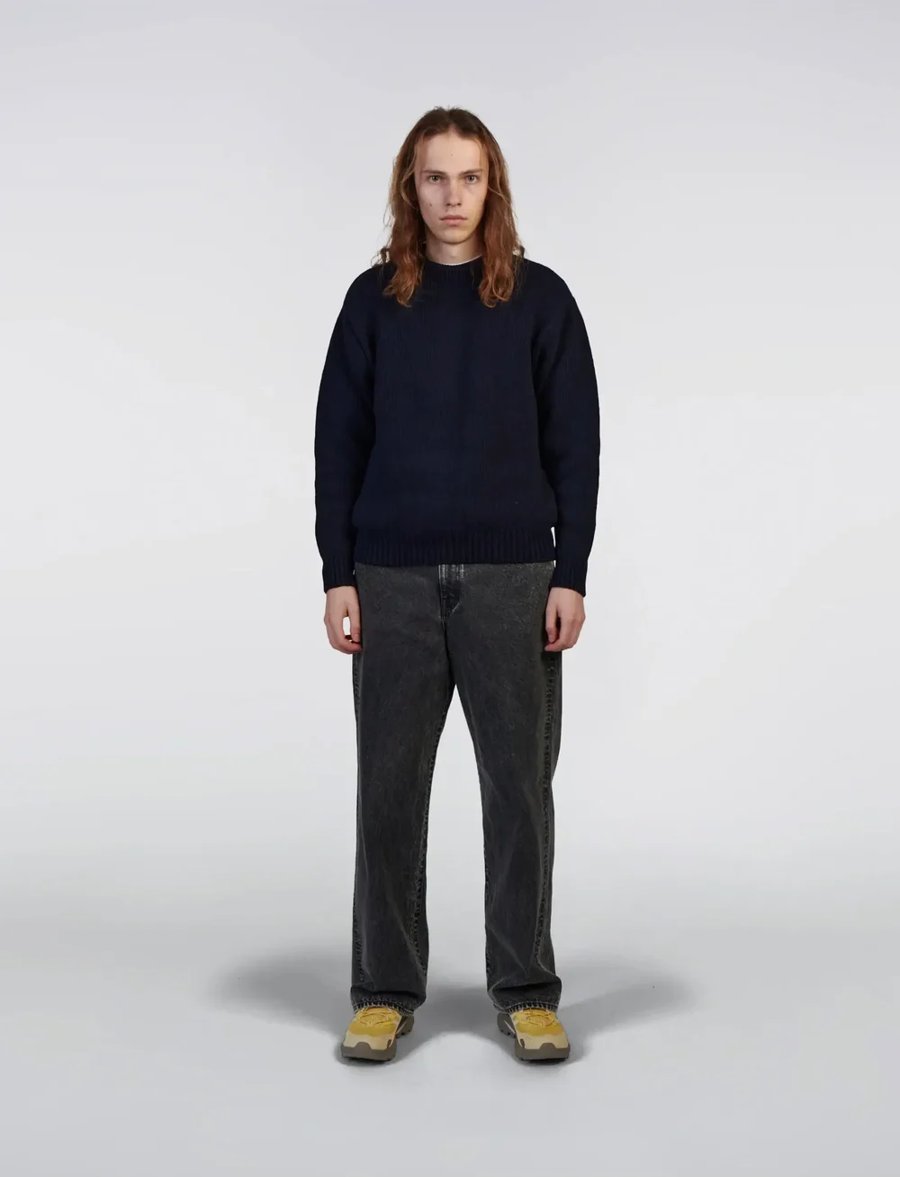 Edwin - ELLIS SWEATER - rundhals - navy/off white - 0