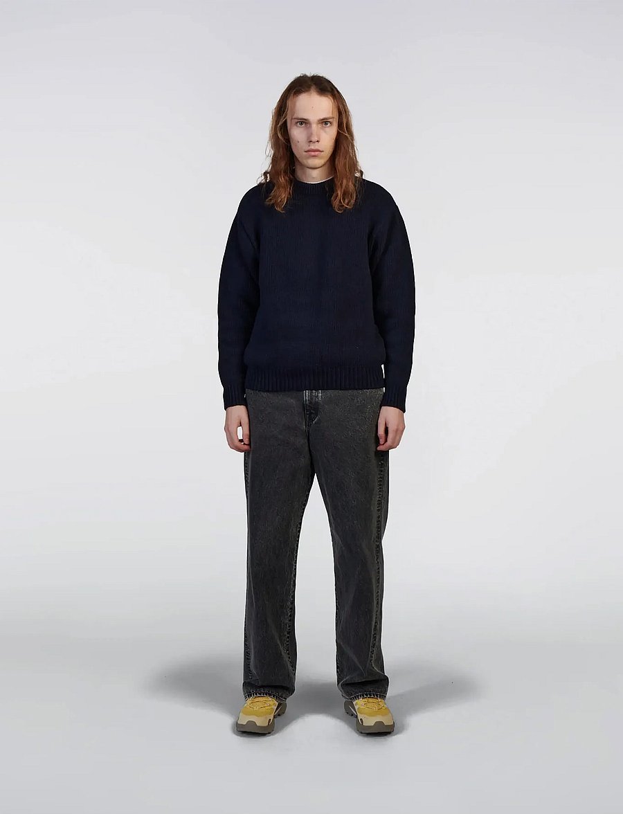 Edwin - ELLIS SWEATER - rundhals - navy/off white - 0
