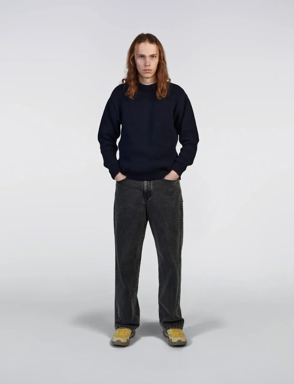 Edwin - ELLIS SWEATER - rundhals - navy/off white - 3