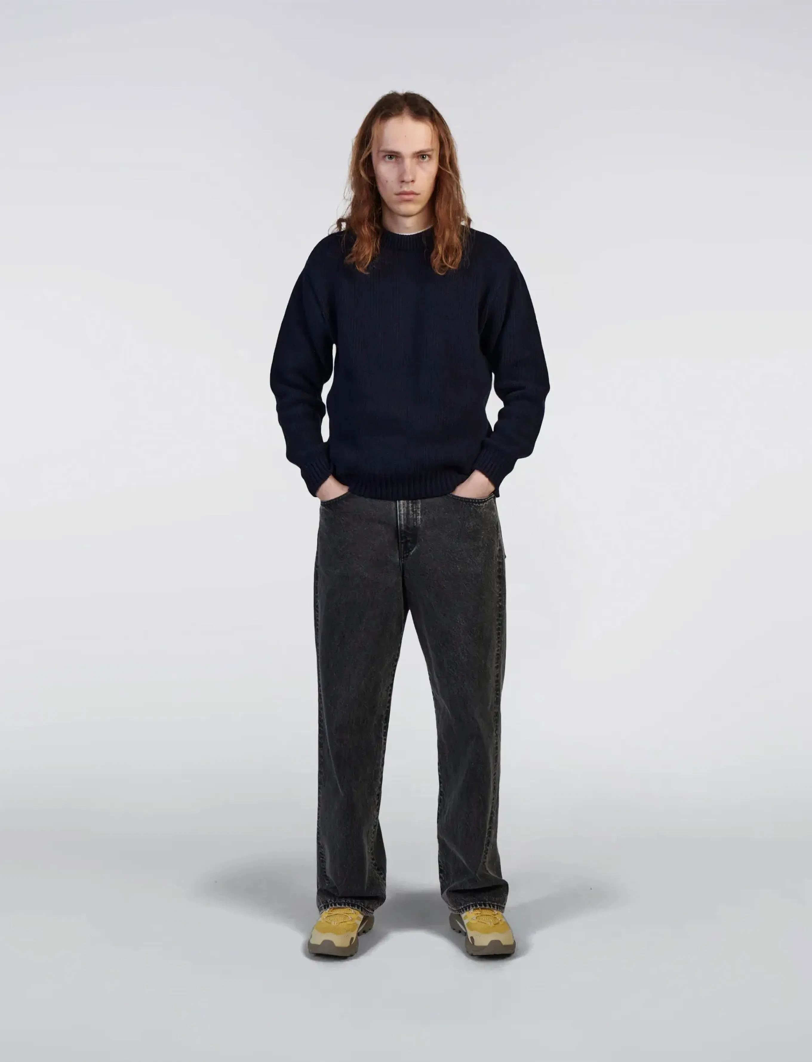 Edwin - ELLIS SWEATER - rundhalsad - navy/off white - 3