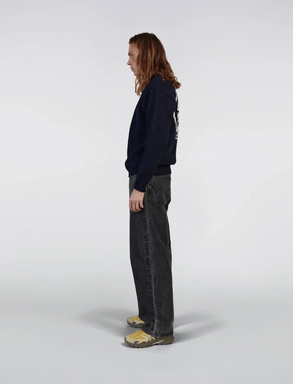 Edwin - ELLIS SWEATER - rundhals - navy/off white - 4