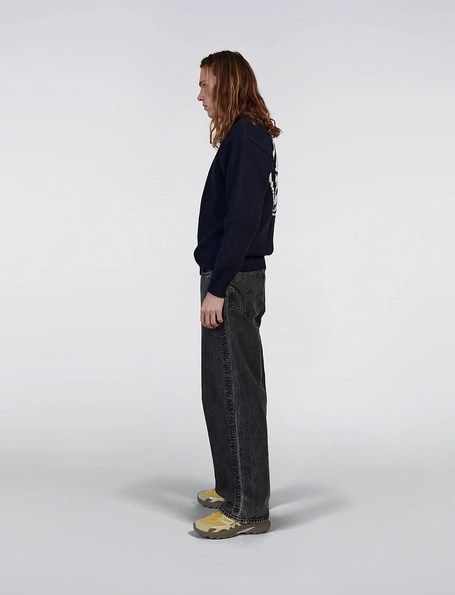 Edwin - ELLIS SWEATER - rundhals - navy/off white - 4