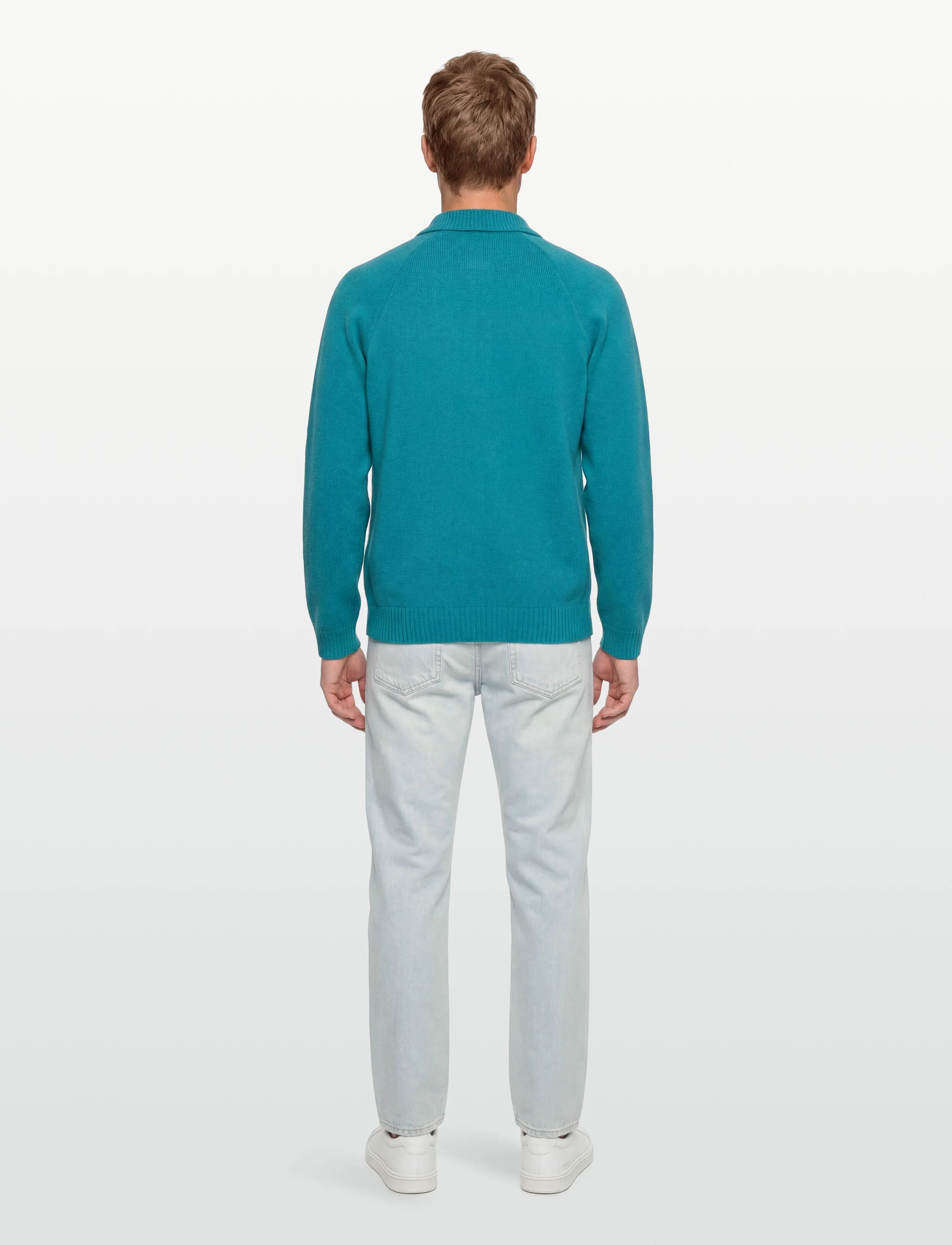 Edwin - MARS POLO CARDIGAN-BALTIC - strickjacken - baltic - 4