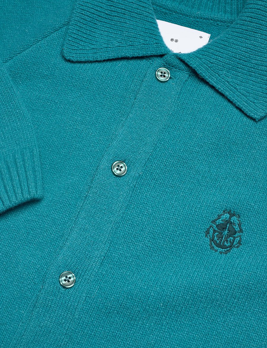 Edwin - MARS POLO CARDIGAN-BALTIC - cardigans - baltic - 5