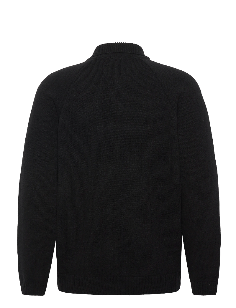 Edwin - MARS POLO CARDIGAN-BLACK - cardigans - black - 2