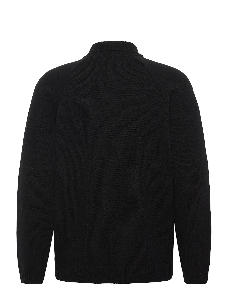 Edwin - MARS POLO CARDIGAN - strickjacken - black - 2
