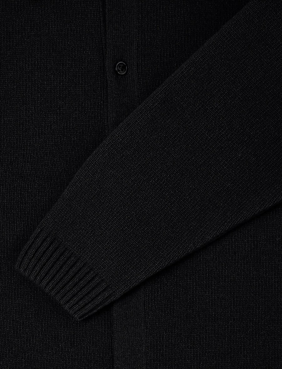 Edwin - MARS POLO CARDIGAN - strickjacken - black - 5
