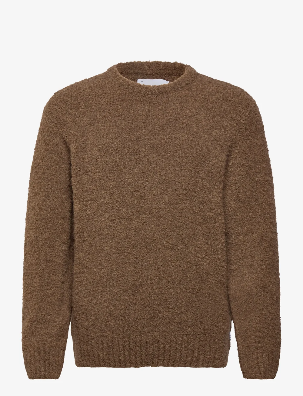 Edwin - DUN TEXTURED SWEATER - rund hals - taupe - 1