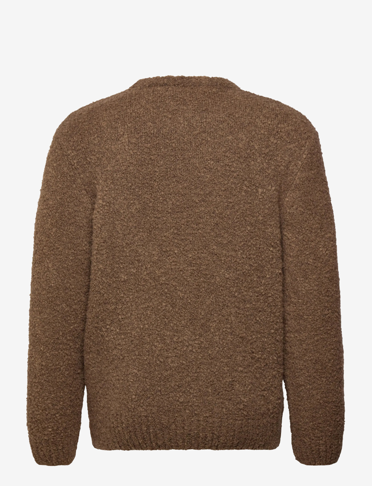 Edwin - DUN TEXTURED SWEATER - Ümmarguse kaelusega kudumid - taupe - 2