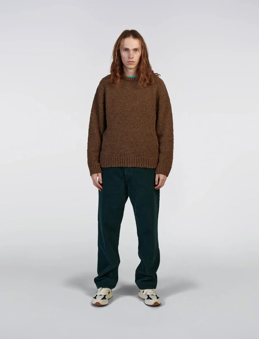 Edwin - DUN TEXTURED SWEATER - rund hals - taupe - 3