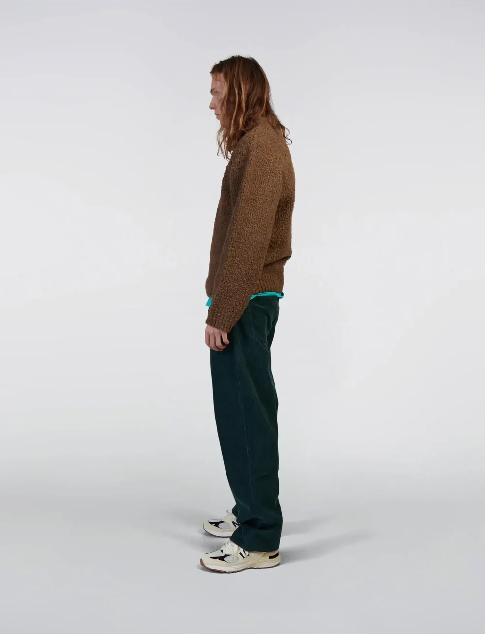 Edwin - DUN TEXTURED SWEATER - rund hals - taupe - 5