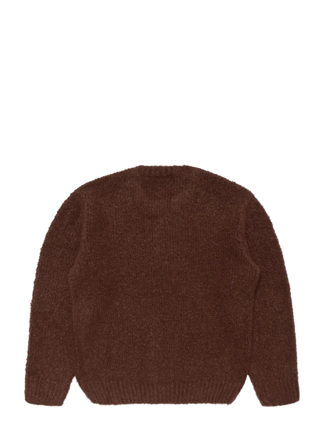 Edwin - Dun Textured Sweater - Black - rundhals - rum raisin - 1