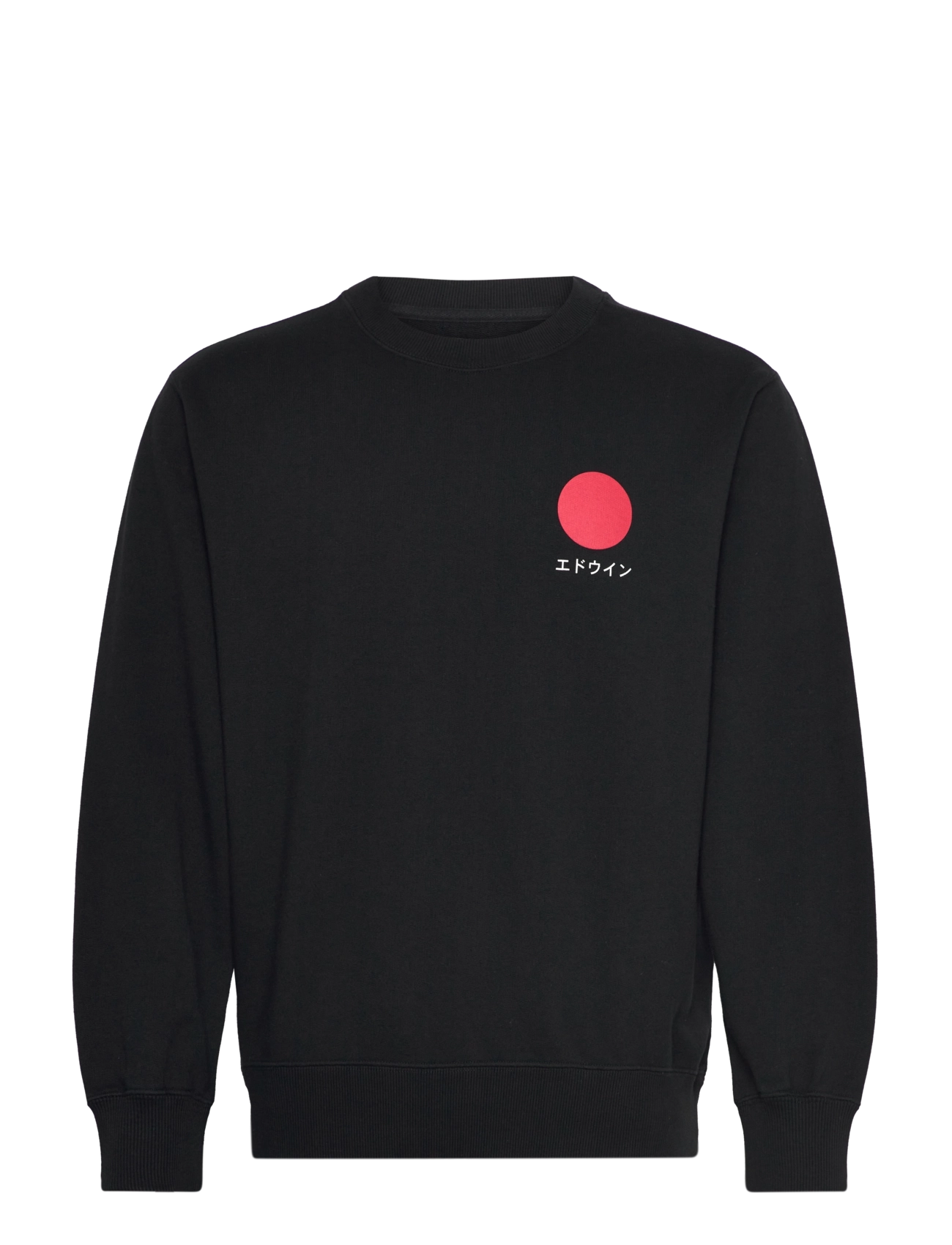 Edwin Japanese Sun Sweat-Black, S, Black, Sweatshirts & Hættetrøjer > Sweatshirts, Herre