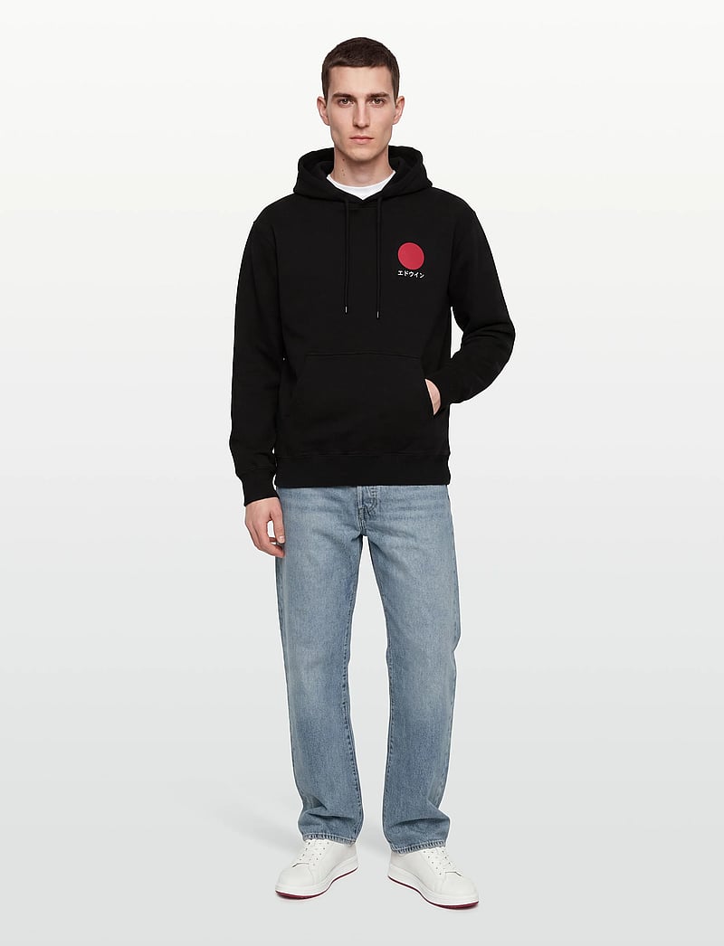 Edwin - Japanese Sun Hoodie Sweat-Black - kapuzenpullover - black - 0