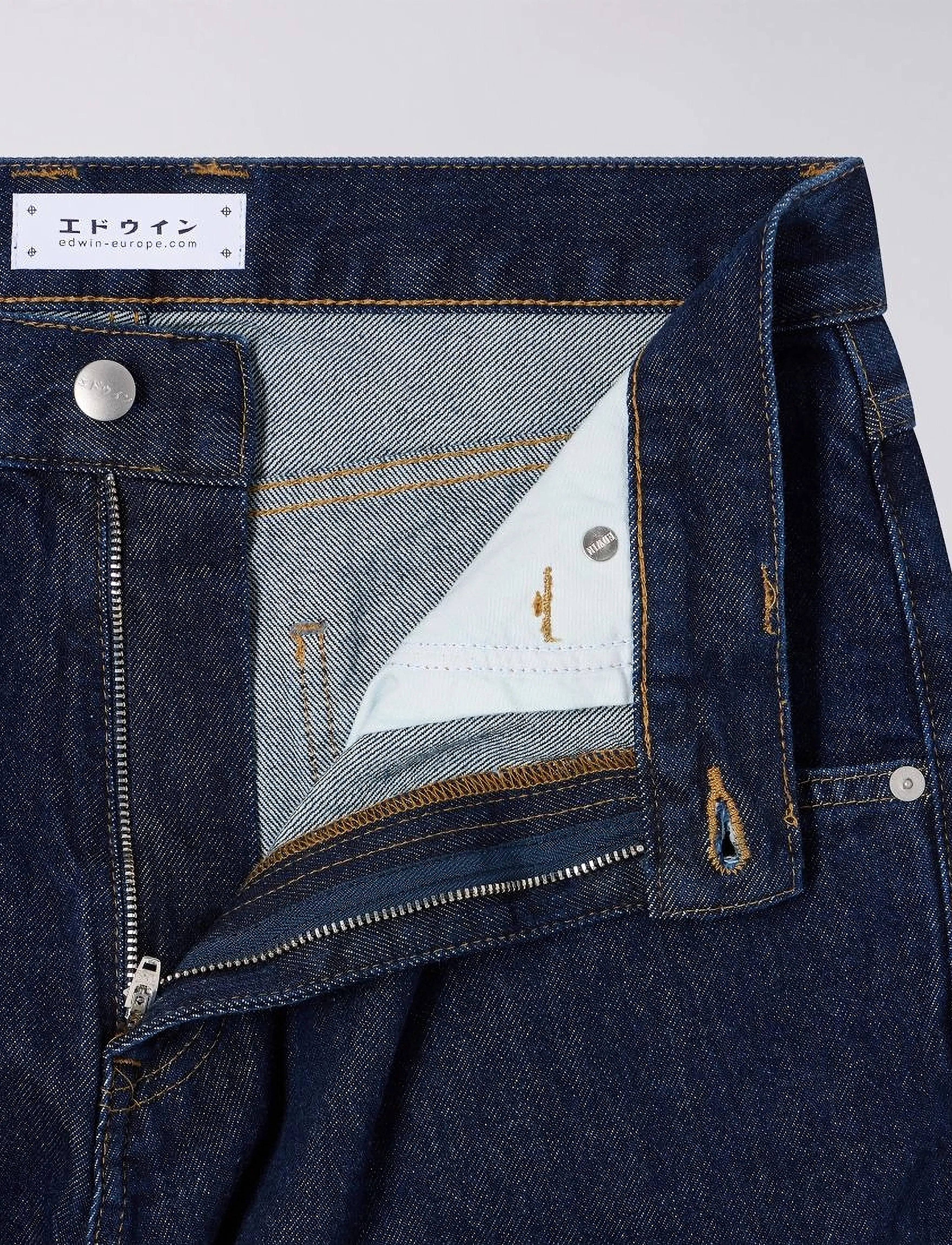 Edwin - Tyrell Pant - nach stil kaufen - blue - dark marble wash - 2